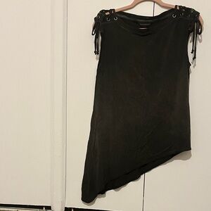 Rock & Republic Asymmetrical Charcoal Top